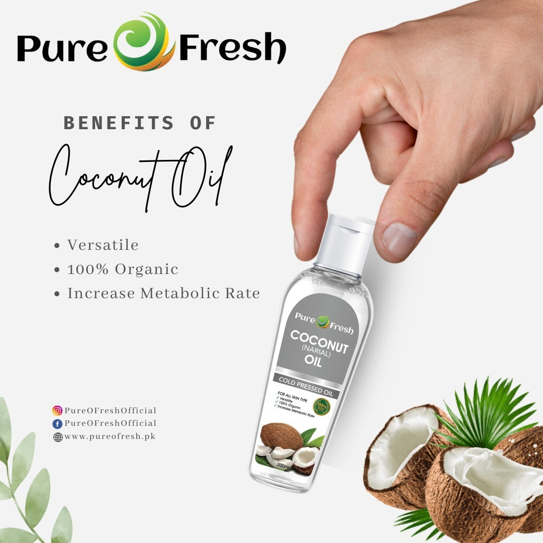 Coconut Oil - Cold Pressed - (ناریل)