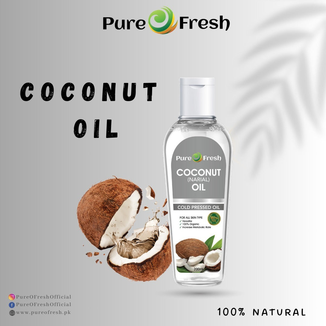 Coconut Oil - Cold Pressed - (ناریل)