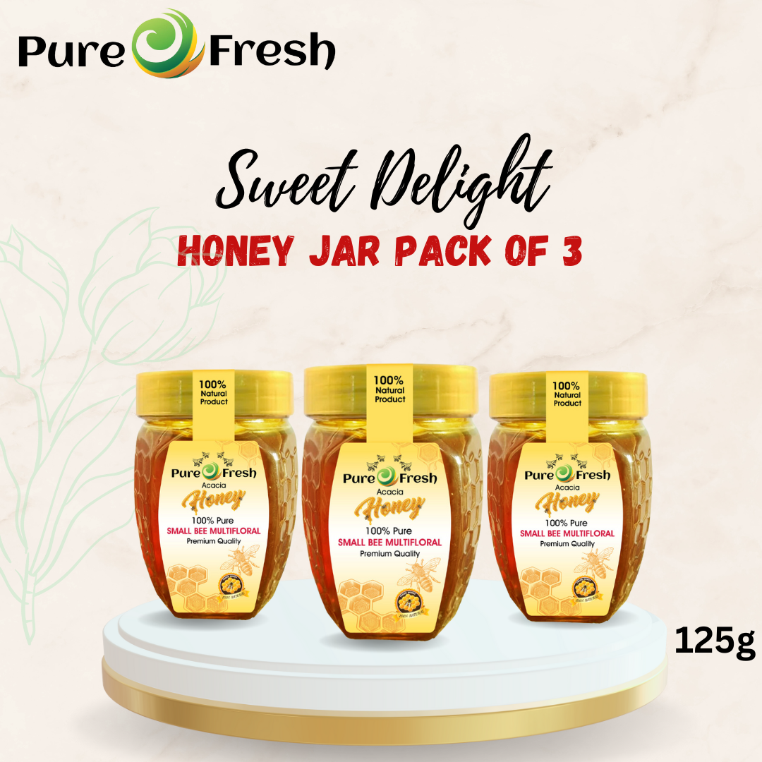 Bundle Offer Jar Honey Pure Acacia 100% (Pack of 3)