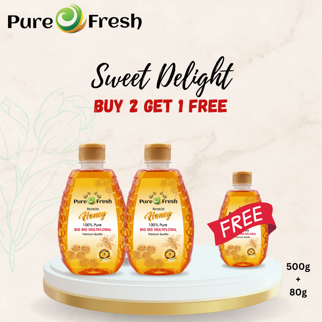 Buy 2 Get 1 FREE Honey Pure Acacia 100% (Pack of 2)