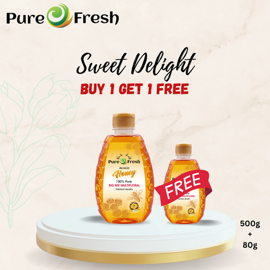 Buy 1 Get 1 FREE Honey Pure Acacia 100% (Pack of 2)