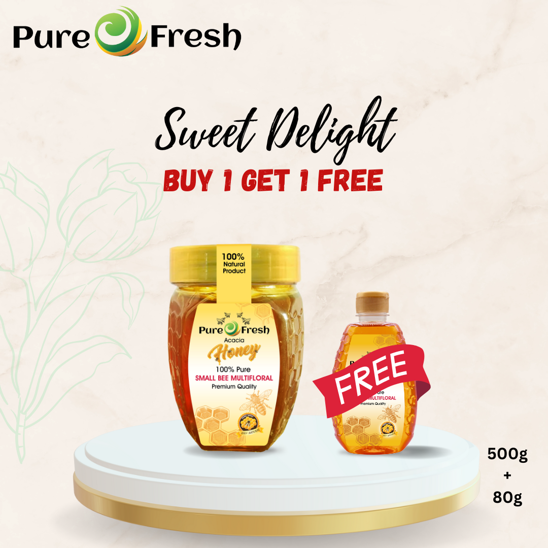 Buy 1 Get 1 FREE Honey Jar Pure Acacia 100% (Pack of 2)