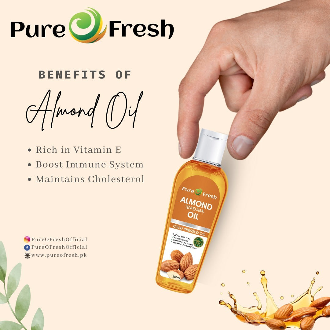 Almond Oil - Cold Pressed - (بادام)