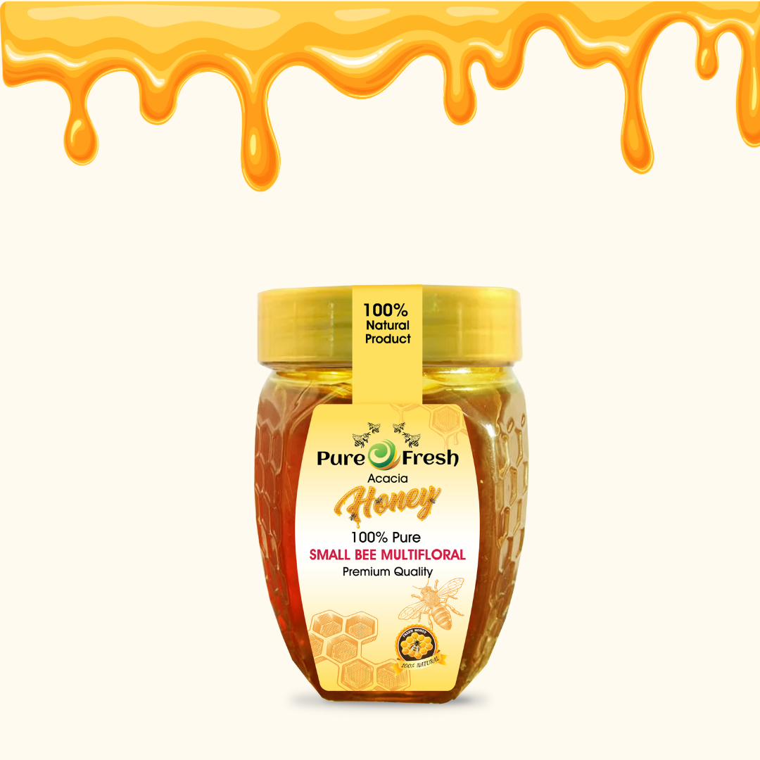 Bundle Offer Jar + Bottle Honey Pure Acacia 100% (Pack of 2)